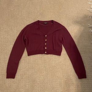 Cropped cardigan with buttons